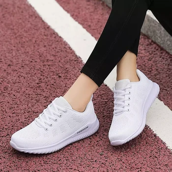 

2020 New Women Shoes sport Flats Casual Ladies Shoes Woman Lace-Up Mesh Breathable Female Sneakers Zapatillas de Mujer Feminino