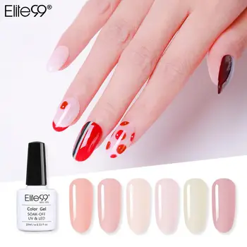 

Elite99 French Nude Gel Nail Polish Nail Art Tips Jelly Color 10ml High Quality Soak off Organic UV LED Nail Gel Varnish Primer