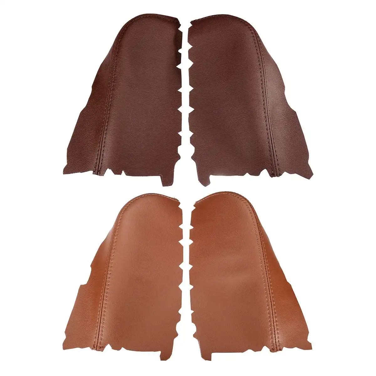 New Pair Real Leather Front Door Panels Armrest Covers For Honda for