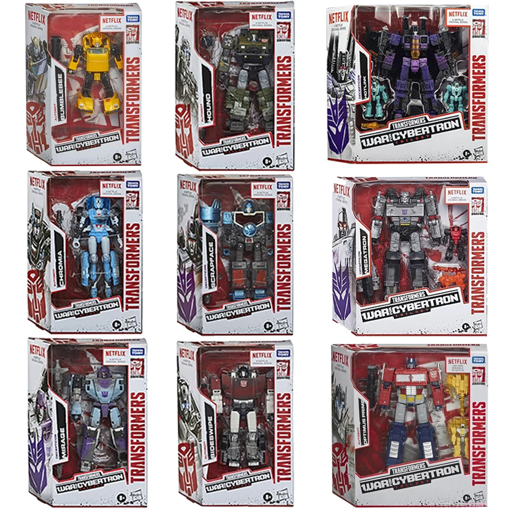Трансформеры Hasbro игрушки Optimus Prime Megatron Skywarp Шмель чимпанзе истребители