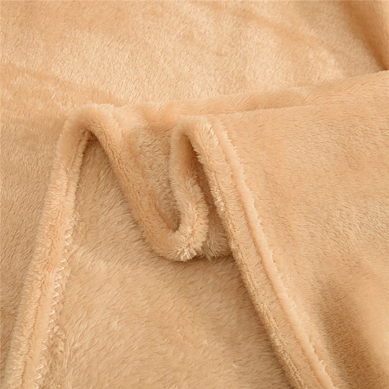 Super Soft Cozy Home Throw Blanket Winter Warm Couch Bed Nap Blanket Solid Color Flannel Bed Sheet Bedspread Blanket