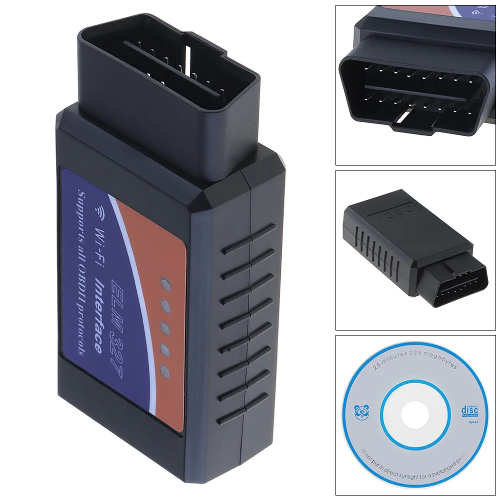 KONNWEI ELM327 V 1,5, Wi-Fi, A2 12V OBDII автомобиля обнаружения Adiagnosis инструмент для IOS и android-систем