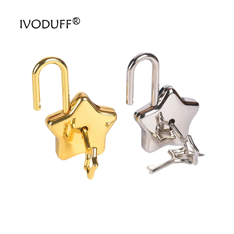 

Lovely Star Shape Padlock, Mini Padlock For Bag Suitcase, Handbag Decoration
