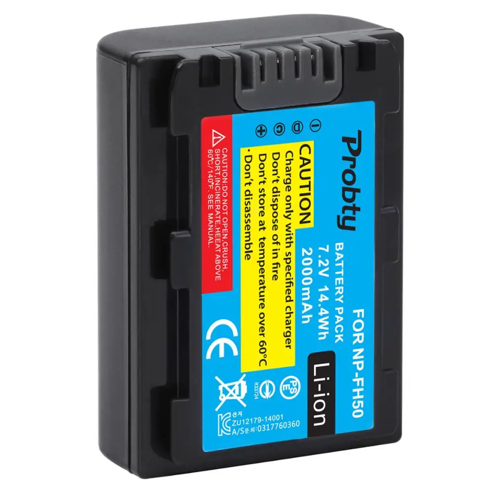 Probty 2 шт. NP FH50 NPFH50 аккумуляторная батарея для Sony A230 A290 A390 DSC HX1 HX100 HX200 HDR TG1E TG3 TG5 TG7