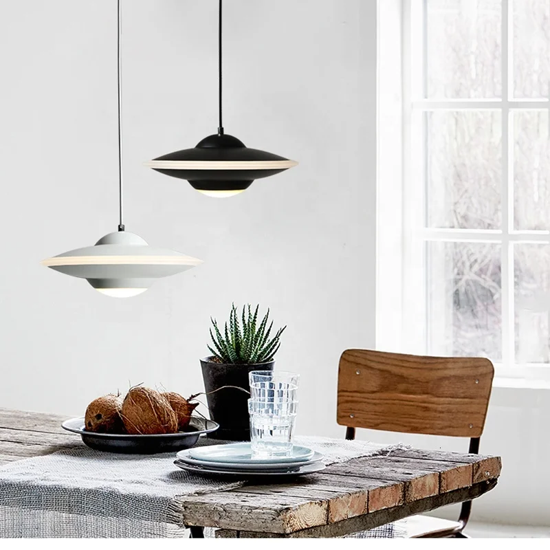 

Ufo Modern Chandelier Led Pendant Lamp White Chandelier The Kitchen Lustre Pendente lamparas de techo colgante