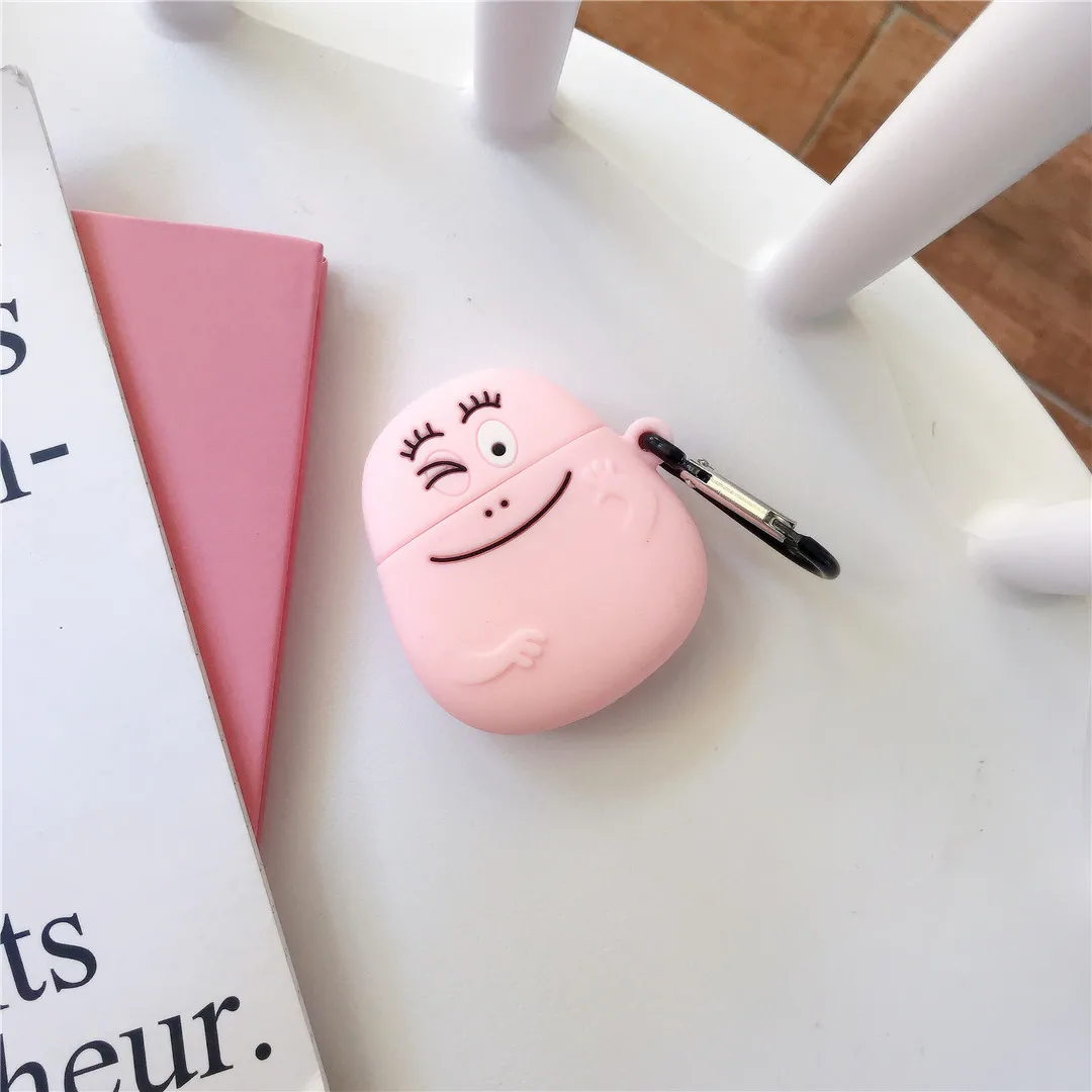 Милый 3D мультфильм Barbouille Barbapapa Мягкий силиконовый чехол для Apple new Airpods 1/2 противоударный беспроводной Bluetooth наушники чехол