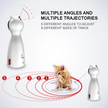 

Cat Interactive Toy LED Laser Funny Toy Auto Rotating Cat Exercise Training Entertaining Toy Multi-Angle Adjustable USB Charge