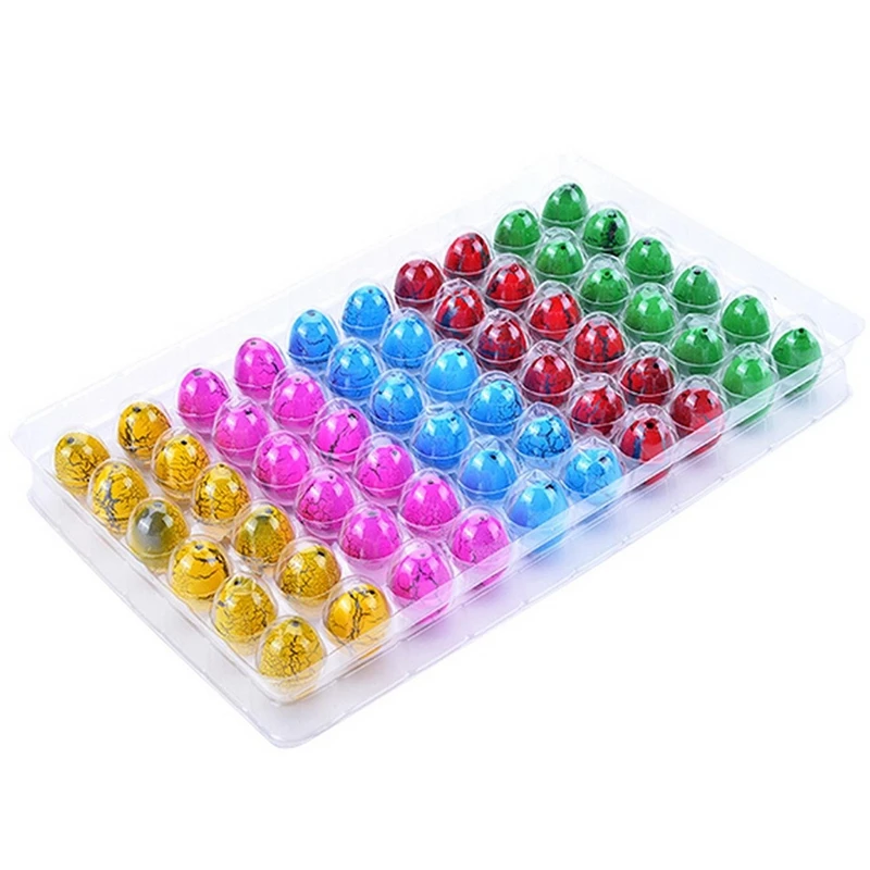 

60PCS Hatching Growing Dino Eggs Add Water Magic Cute Children Toy Colorful