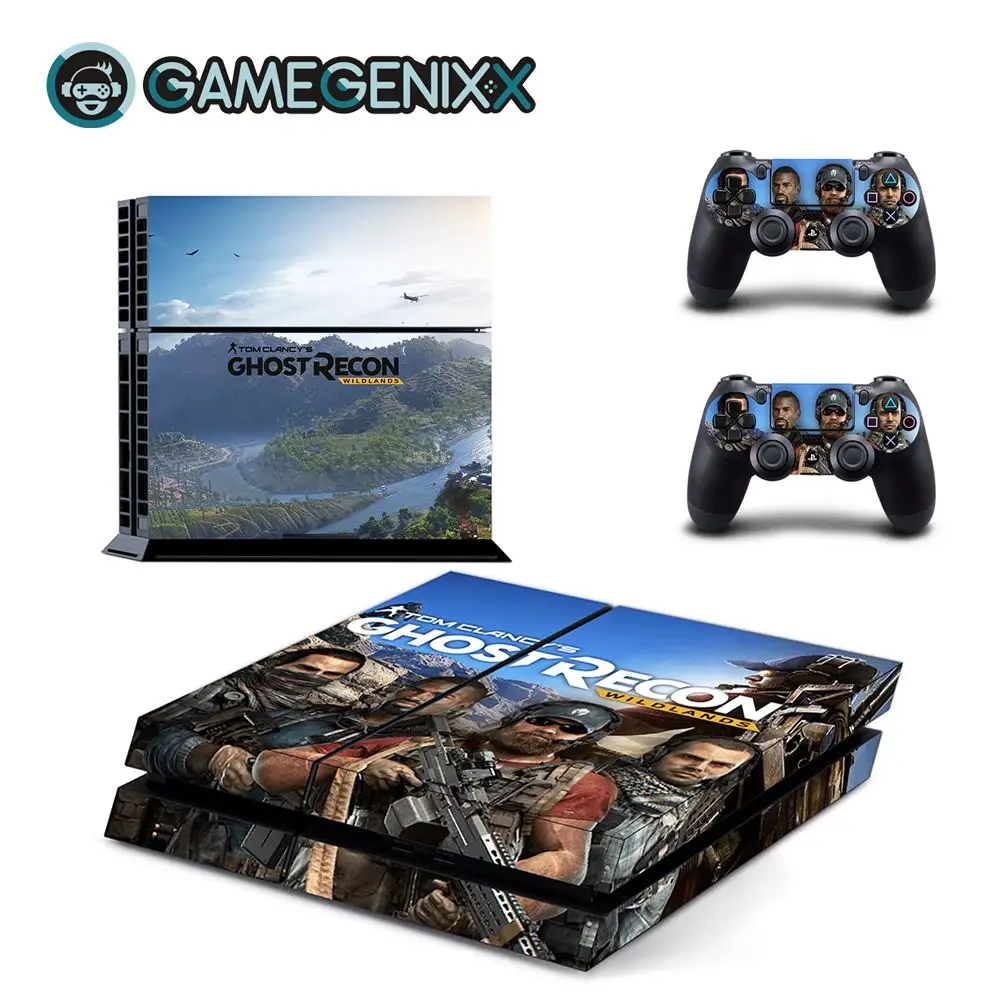 GAMEGENIXX кожаный виток винилопласта с наклейкой чехол Полный набор для PS4 консоли и 2 контроллера-Ghost Recon