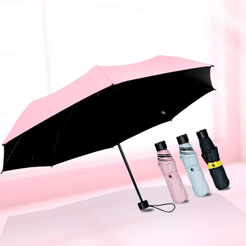 

Promotional Gift Employee Benifit UV 8 Bone Zero Translucent Manually Rain Or Shine Dual Purpose Sun-resistant Vinyl Umbrella Cu