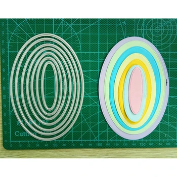 

New Design Craft Metal Cutting Dies Nesting Oval frames decoration Scrapbooking Album Paper DIY Card Craft Embossing Die Cuts