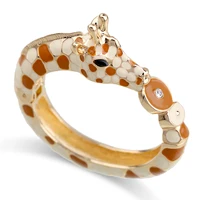 New Arrived Trendy Statement Enamel Bangle Cuff Bracelet Fashion Colorful Animal Zebra Bracelet Chunky Bangle for Women 2
