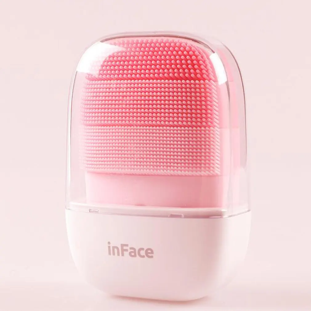 Xiaomi inFace Smart Sonic Clean Электрический глубокое очищение для лица Чистящая Щетка массажная стирка уход за лицом перезаряжаемый - Цвет: pink