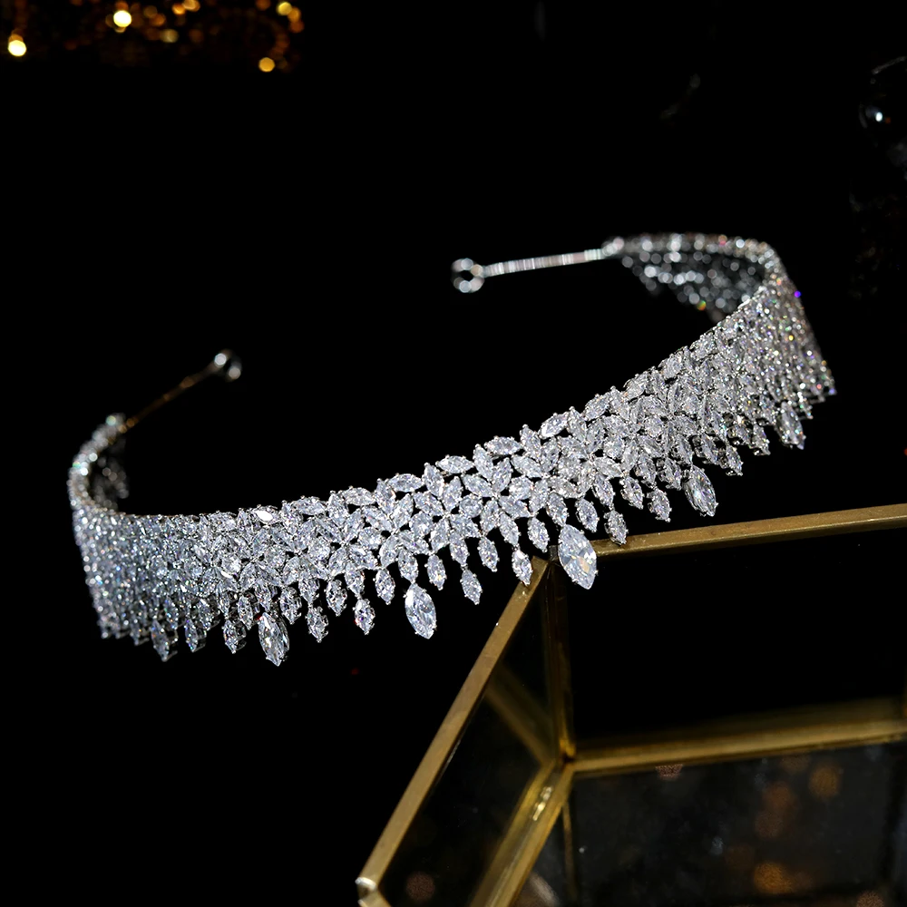 ASNORA Wedding Crown CZ Tiaras Princess Ladies Tiaras And Crowns To Participate In The Party Parade Accessories A01089