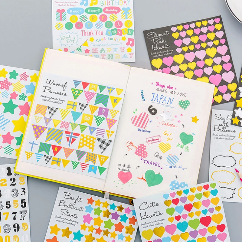 

1 Sheet Creative Mini Geometric Diary Stickers Decoration DIY Diary Scrapbooking Label christmas decorations for home
