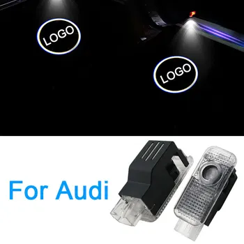 

2X LED Logo Door Projectors for Audi A4 B6 B8 B7 A6 C5 C6 C7 A3 A5 Q3 Q5 Q7 Sline 3D Laser Ghost Shadow Welcome Light Car Lamp