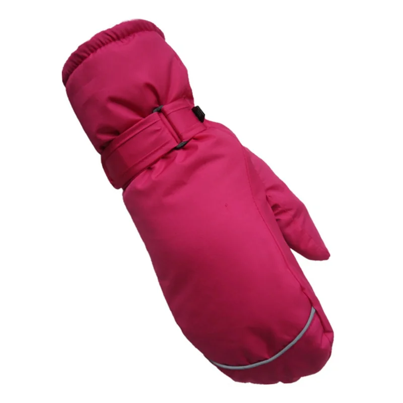 Лыжные перчатки для сноуборда, велоспорта, перчатки для снегохода, женские, мужские, зимние, для катания на лыжах, для скалолазания, водонепроницаемые, зимние перчатки - Цвет: Rose Red