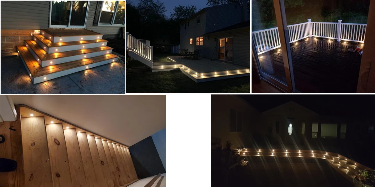 Description Picture 6 of itemIP67 Waterproof DC12V Low Voltage Embedded LED Deck Light Garden Underground Light Stainless Steel Staircase Landscape Light