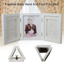 Детская фоторамка Складная 7 "DIY отпечаток руки высыхающая мягкая глина отпечаток ноги литье для ребенка родитель-ребенок ручная подушечка