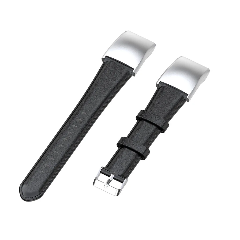 BK Ouhaobin кожаный браслет для huawei Band 3/Band3 Pro Сменные Браслеты Ремешок Для huawei honor5/CRS-B19 905#2 - Color: BK