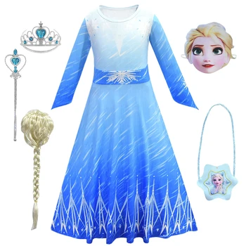 

Girls Cosplay Dress Elsa Cosplay Queen Elsa Dresses Elza Costumes Princess Anna Dress Party Vestidos Fantasia Girls Clothing