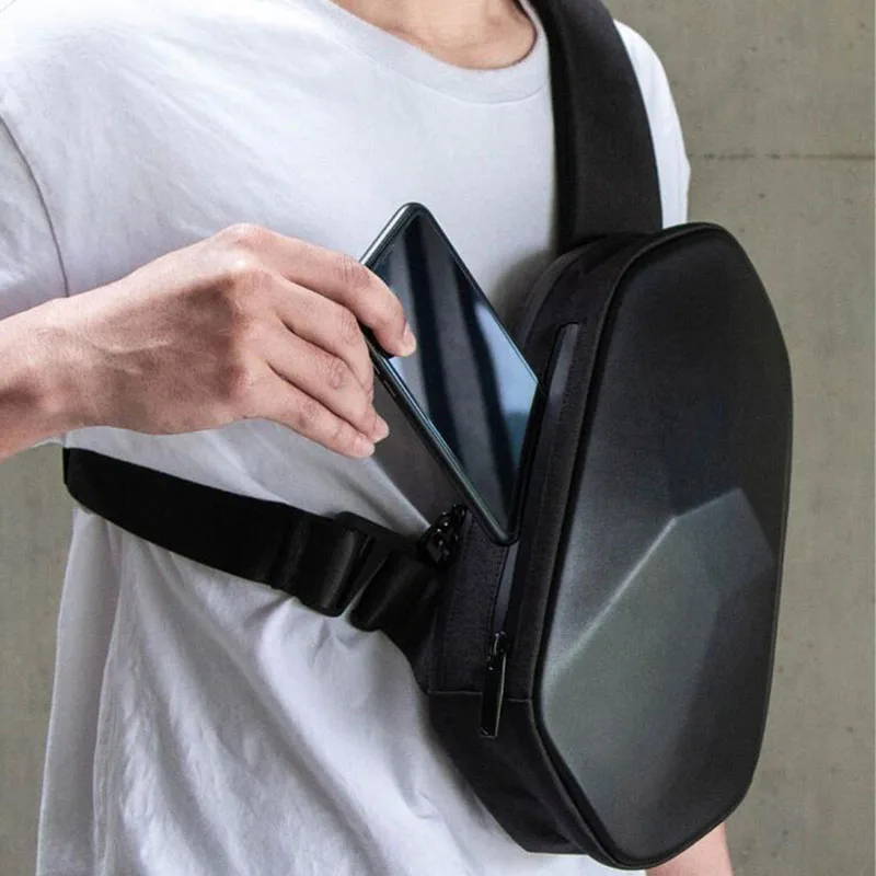 

Xiaomi mijia BEABORN polyhedron PU Backpack Bag Waterproof Colorful Leisure Sports Chest Pack Bags For Mens Women Travel Camping