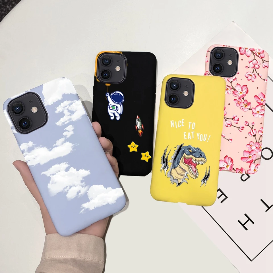 For Apple Iphone 12 Pro Max Mini Case Cute Cartoon Sky Bumper Case For Iphone 12 403 Apple 12pro Max 12 Mini Silicone Cover Phone Case Covers Aliexpress