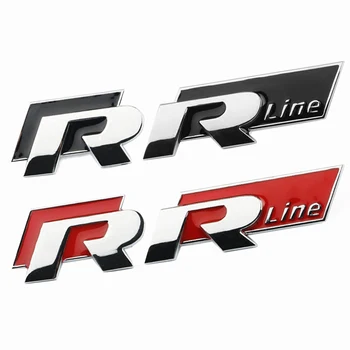 

3D Metal Car Badge Sticker Rline R Line Logo Rear Trunk Front Grille Hood Decal Styling For VW Polo Golf Jetta Auto Accessories