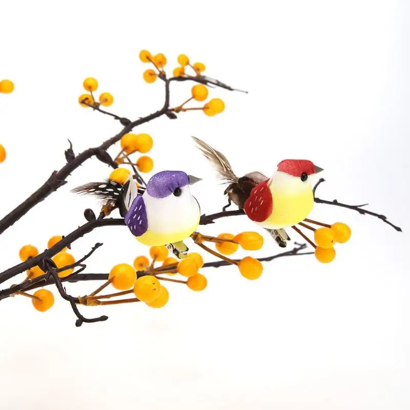12 шт./компл. моделирование перо модели птиц поддельные искусственная пена животное Свадьба дом садовое украшение миниатюрное украшение