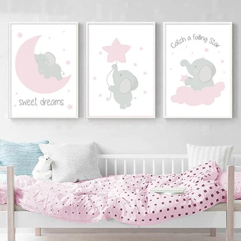 

Diy 5d Diamond Painting For Baby Girl Embroidery Cartoon Elephant Diamond Mosaic Kit Elephant Cross Stitch Baby Room Decoration