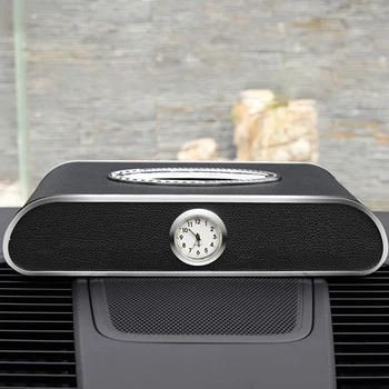 

Car Tissue Box Multifunction Car Paper Boxes Black PU Leather Leather Card Creative Design Holder Phone Number Plate