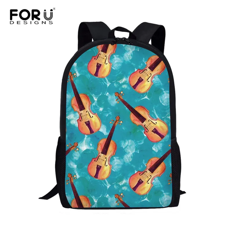 FORUDESIGNS/пианино, музыка, нота, женский рюкзак с принтом, Молодежные рюкзаки для девочек-подростков, женская школьная сумка на плечо, рюкзак mochila - Цвет: L5560C