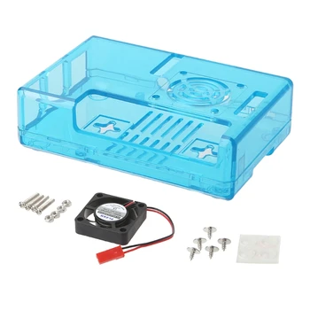 

ABS Case Clear Box Shell Cover With RPI CPU Cooling Fan For Raspberry Pi 2 / 3 G99B