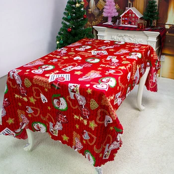 

Christmas Table Cloth Printed Tablecloth Christmas Table Cover Table Protector for Dinner Party New Year Decoration 150x220cm