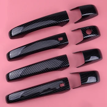 

ABS Carbon Fiber Style Door Handle Cover Trim Decoration Frame Fit for Jeep Grand Cherokee 2011 2012-2020 Patriot 2007 2008-2017