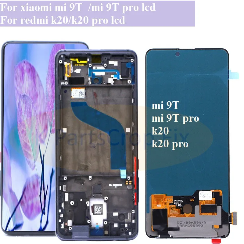 ЖК дисплей с рамкой для Xiaomi Redmi K20 Pro дигитайзер сенсорного экрана в сборе Mi 9T 9t