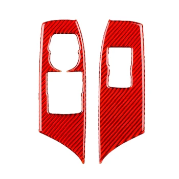 

Red Carbon Fiber Window Lifter Panel Sticker Decoration for Chevrolet Camaro 2016-2019