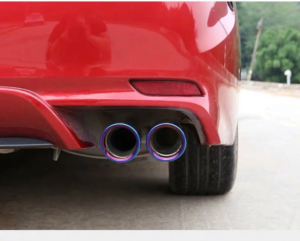 8 car exhaust muffler tip styling chroming cut out cutout For toyota camry 2018 2019