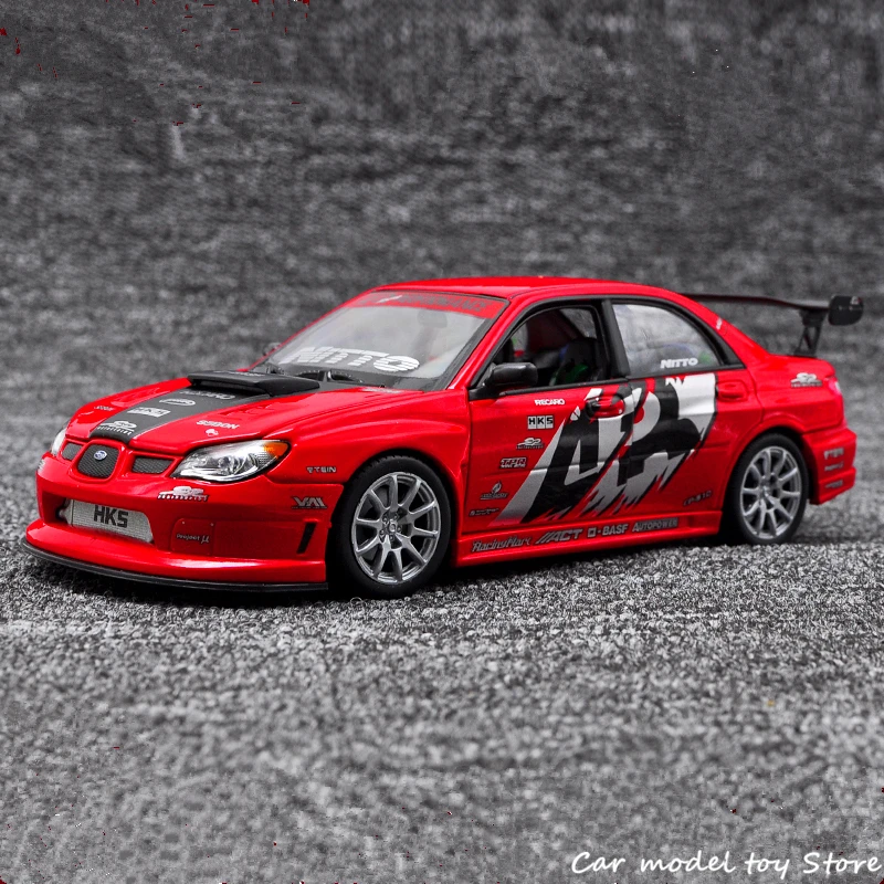 Модель автомобиля WELLY 1:24 Subaru Impreza из сплава декоративная коллекция игрушечные инструменты подарок|Наземный
