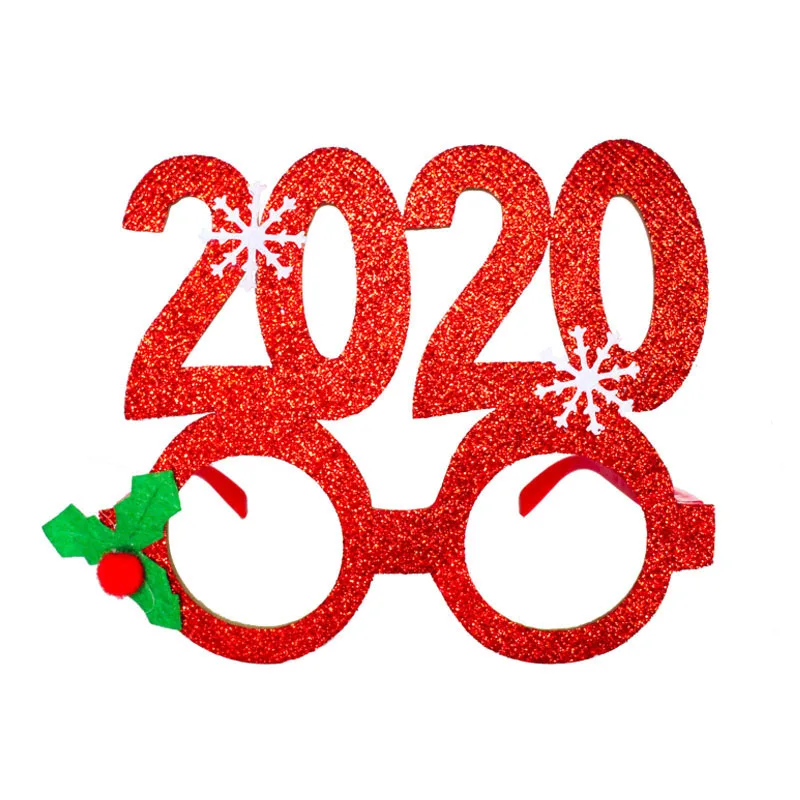 red 2020 Рождественские наклейки Санта-Клаус, снеговик, Рождественское украшение для дома, рождественские украшения, Рождество, счастливый год - Цвет: red 2020