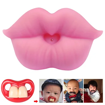 

Portable Unisex Kiss Lip Teether Silicone Baby Nipple Appease Sleep Dental Care Dummy Pacifier Soother Easy Clean Funny Weaning