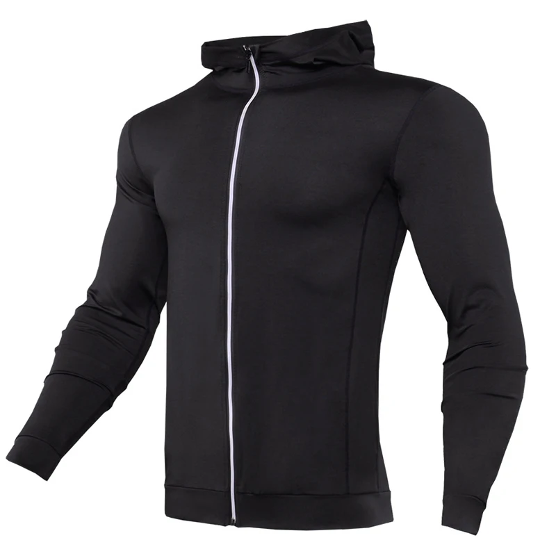 Sweatshirt Новое модное мужское термобелье, мужской длинный осенний зимний комплект с высоким воротом, Теплые Топы, компрессионный спортивный костюм размера плюс S-4XL - Цвет: Sweatshirt