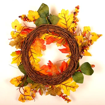 

Autumn Maple Leaf Garland Thanksgiving Day Ornament Gift Holiday Props