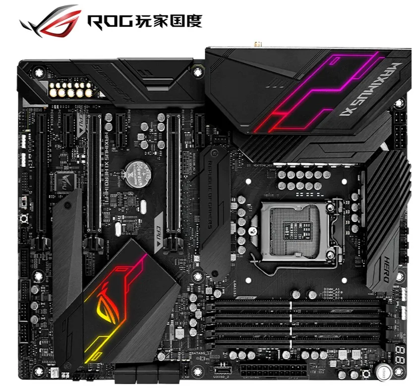 ^*Best Offers Used ASUS ROG Maximus XI Hero M11H motherboard DDR4 LGA 1151 USB2.0 USB3.1 HDMI 64GB Desktop original motherborad