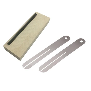 

2Pcs Fret Puller Fretboard Repair Tool Steel Plate & 1Pcs Luthier File Hard Maple Iron Narrow Dual Cutting Edge Tool