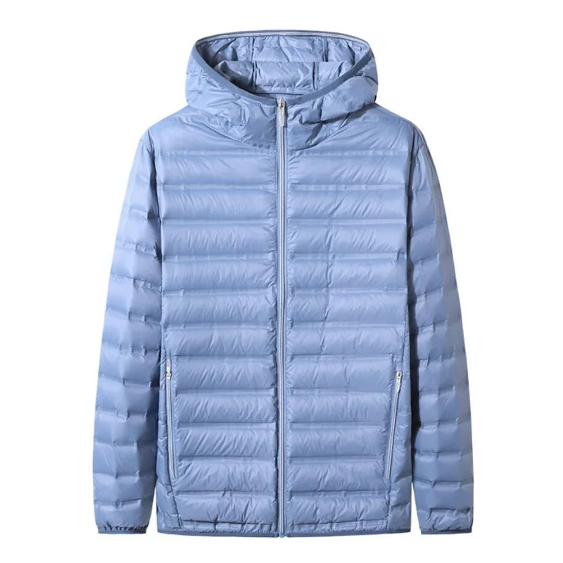 New Autumn Winter Men Duck Down Jacket Ultra Light Thin Plus Size 6XL 7XL 8XL Spring Jackets Men Stand Collar Outerwear Coat