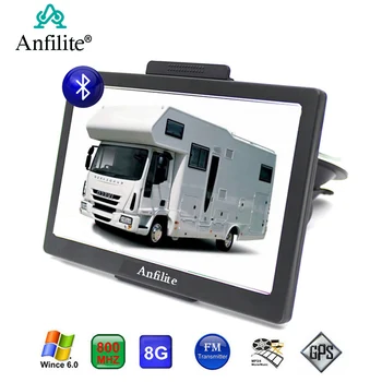 

Anfilite Portable Car GPS Navigation Bluetooth 7 Inch Capacitive screen 8GB 256M WINCE Truck vehicle gps Navigator Europe maps