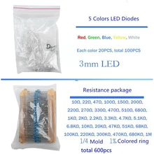 Electronic Components LED Diode Transistor Capacitor Resistance Kit