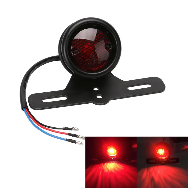 1 шт 12V Универсальный Мотоцикл Круглый стоп сигналы СИД мотоцикла задний
