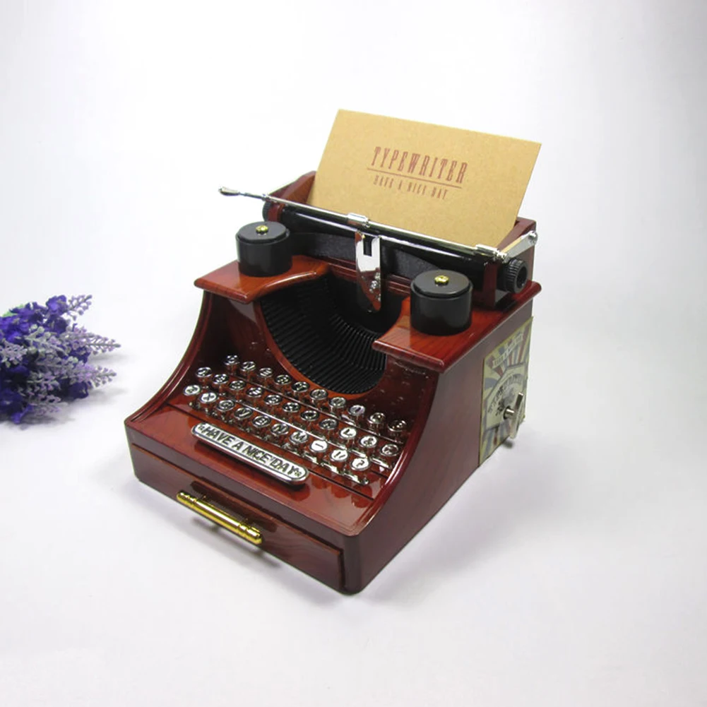 Изысканная детская машинка с рисунком музыкальная шкатулка мини игрушка Заводной механизм домашний классический день рождения Ретро стиль офисные подарки